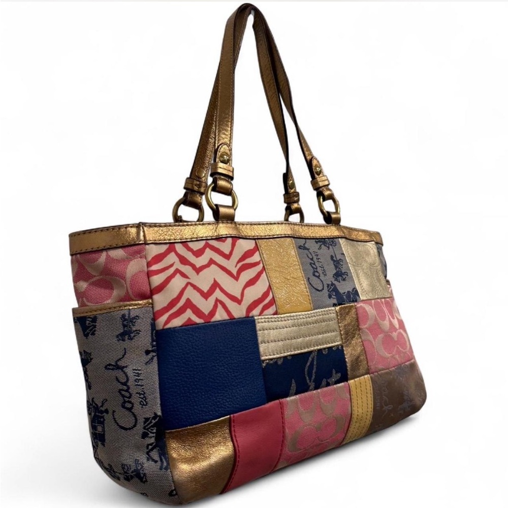 Coach (2011) Multicolor Patchwork Tote- Large - image 3